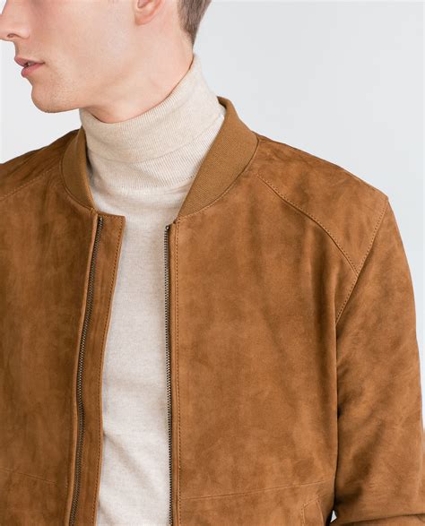 zara brown bomber jacket